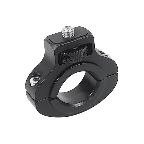 Clip de sujeción para manillar de motocicleta de 2 piezas con tornillo de 1/4" y clip para tija de sillín de bicicleta para cámara de acción GoPro 13 ONE (clip negro) (1/4)