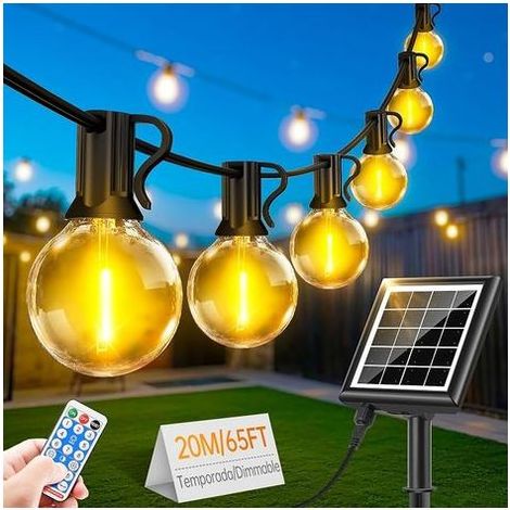 Guirlande Lumineuse Halloween, 100 LED, 10 m, Secteur, Étanche, 8 Modes d'Éclairage, Lumière Blanc Chaud, Décor Noël Mariage Fête Halloween, Jardin, Terrasse (1/5)