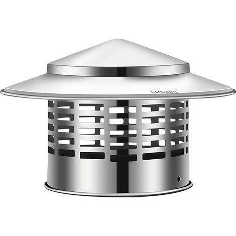 Chapeau de cheminée en acier inoxydable, protection contre la pluie et la neige pour les conduits, protection efficace pour les cheminées. (1/5)