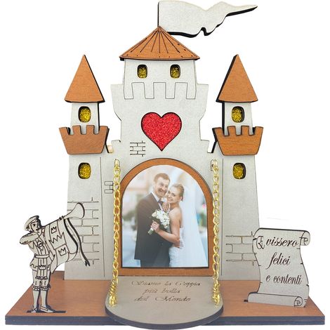 Cornice Portafoto A Forma Di Castello Matrimonio Idea Regalo (1/5)