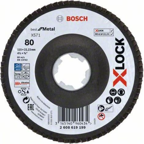 Bosch PRO X571 X-Lock Disco de láminas 115 mm G80 - 2608621765