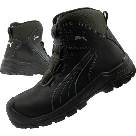 Chaussures de sécurité Puma Cascades Disc Mid Noir-Gris [630211] taille 41 (1/5)