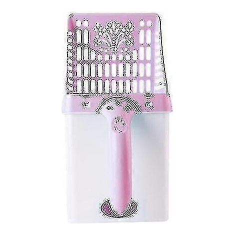 Kit de nettoyage intégré pour cuillère à litière pour chat en plastique (1/5)