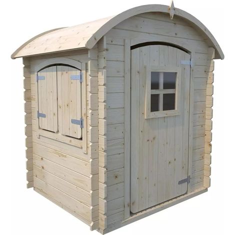 SOULET - Casita Infantil de Madera Patty para Niños  Cabaña de Jardín 2 Niños  Casa de Juegos Exterior con Puerta y Ventana  Fácil Montaje y Madera Natural (1/5)