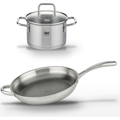 Lot Poêle 32 cm et Faitout 16 cm Elo Relief Evolution (1/5)
