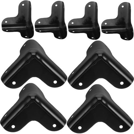 Protection d'angle murale ronde en métal noir, lot de 8 (1/5)