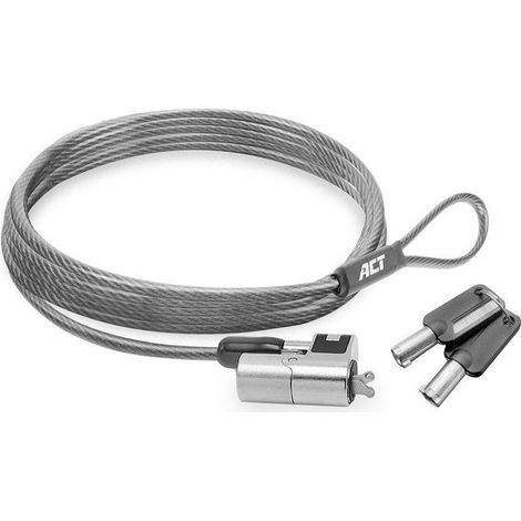 CAVO LUCCHETTO SICUREZZA NOTEBOOK 2MT CHIUSURA CON CHIAVE
