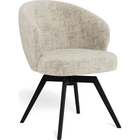 Silla Norsica 869, De color marrón claro, 80x59x60cm, Tapiz, Metálico
