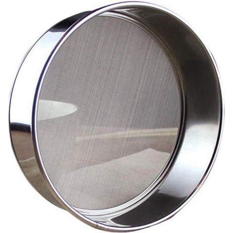Tamis à farine - Acier inoxydable - Maille fine - 1 pièce - Pour la cuisson - Argent (1/5)