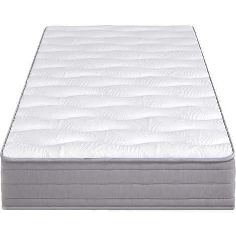 Matelas à ressorts, dimensions : 90 × 200 cm, épaisseur : 20 cm, niveau de fermeté : H3, avec modules ergonomiques et soutien lombaire matelas roulé (1/4)