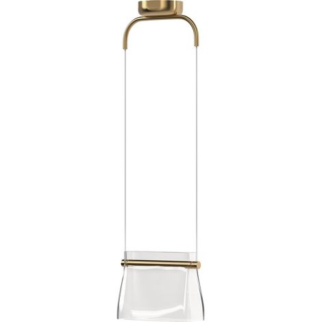 Maytoni Cabaret Plafonnier suspendu moderne en laiton 3000 K 850 lm abat-jour en verre (1/5)