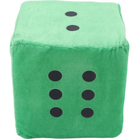Dés en peluche confortables, coussin décoratif pour canapé et maison (vert) (1/5)