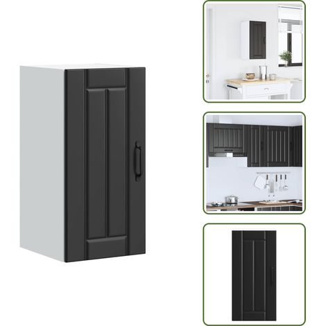 Armadio in legno - vidaXL Pensile da Cucina Lucca Nero in Legno Multistrato - Armadio in truciolato