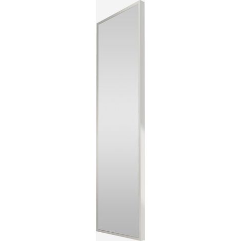 Specchio da parete design essenziale in legno 80x180 Astana C - Bianco