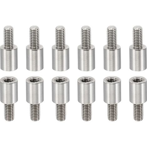 50Pcs M3 Entretoises, 8+6mm Entretoise Filetée M3 en Acier Inoxydable Kit de Vis 3mm ID 5mm OD Adaptateurs de Filetage Métrique Mâle Femelle (1/5)