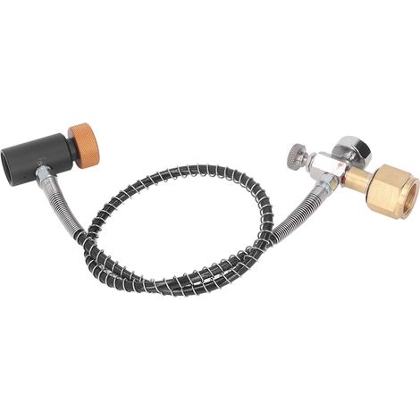 CO2-Tank-Nachfülladapter mit 61 cm Hochdruckschlauch zum Anschluss von Getränkedosen W21.8 14 - TR21 4 (1/5)