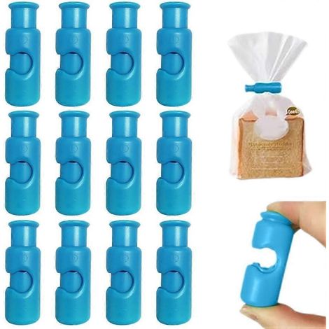Pinces à sacs à pression verrouillables lot de 6 réutilisables pour rangement aliments snacks chips sacs plastiques faciles à utiliser (1/5)