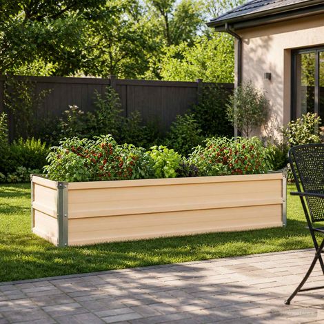 vidaXL Cama de Jardín Elevada Marfil 100 x 40 x 24 cm (1/4)
