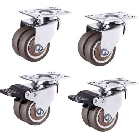1 5 Zoll 2 Zoll feste Platten Möbelrollen Gummigelenke