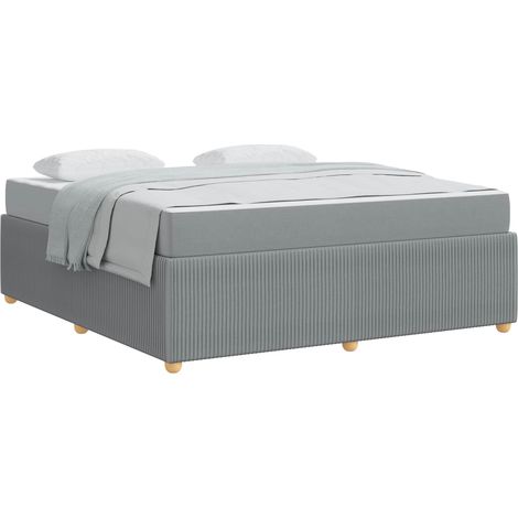 Maison Exclusive - Cadre de lit avec matelas Gris clair 180 x 200 cm tissu