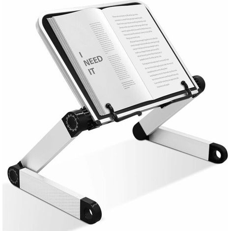 Support de livre réglable, hauteur et angle réglables, support de livre ergonomique avec trombones pour grands livres scolaires, livres de musique, tablette, recettes de cuisine (1/5)