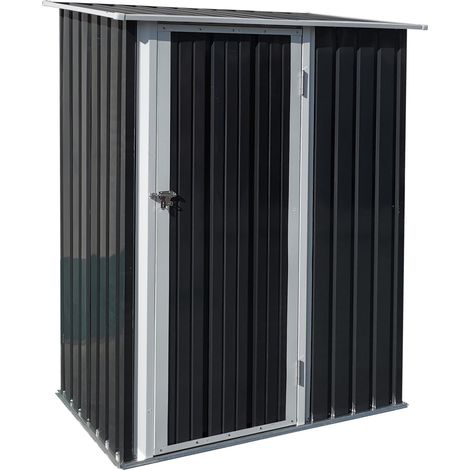 easycomfort casetta porta attrezzi capanno in acciaio impermeabile 142x84x189cm
