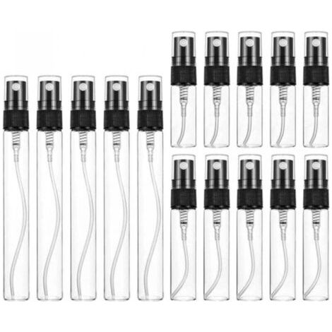 (3ml,5ml,10ml) Noir 15pcs Vaporisateur Parfum Vide Rechargeable Mini Bouteille Spray Verre pour Échantillon de Parfums, Vaporisateurs Cosmétiques (1/5)