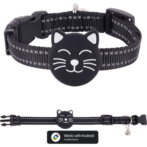 Impermeabile IP68 - Circonferenza del collo 28-39 cm - Collare regolabile in nylon - Localizzatore GPS per gatti - Nessun canone mensile - Compatibile con Android (1/5)