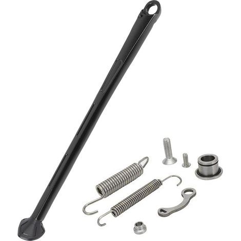 CNC-gefräster, eloxierter Motorradseitenständer, linke Montage mit Ersatzfedern für XC, XCW, XCF, EXC, EXCF 150, 200, 250, 300, 350 (2008–2015), Schwarz (1/5)