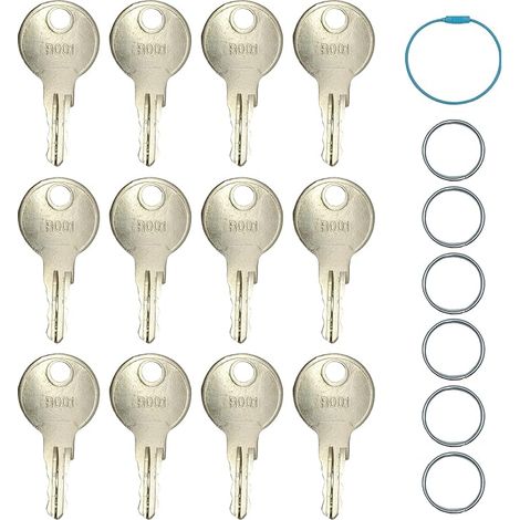 Lot de 12 clés R001 pour camping-car compatibles avec serrure de porte de compartiment à bagages de camping-car, remorque (1/5)