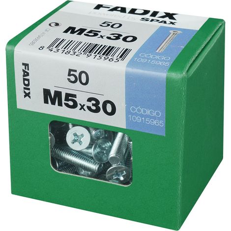 CAJA L 50 unid. TORNILLO METRICA CP M 5x30mm FADIX (1/2)