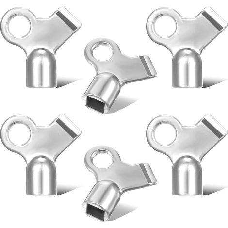 Lot de 6 clés de purge de radiateur, clé de purge de radiateur, clé de purge de radiateur, clé carrée universelle pour tous les radiateurs de 5 mm (1/5)