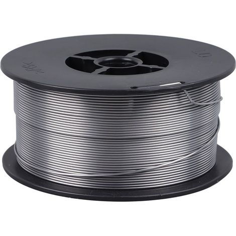 Alambre para soldadura MIG, con núcleo fundente, Ø 1,0 mm, bobina de 1 kg, para alambre con núcleo fundente estándar para máquinas de soldar. Material sin suministro externo de gas de protección. (1/5)