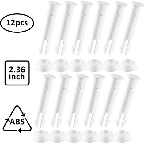 Goupilles de fixation pour piscine Intex à structure métallique, goupilles de connexion en plastique (12 pièces) pour piscines Intex rondes à structure métallique de 3 à 3,6 m (10 à 12 pieds) (1/5)