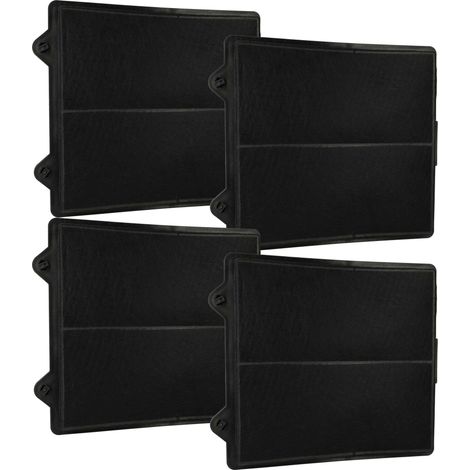 vhbw 4x filtro a carboni attivi compatibile con Refsta Taifun 6611, 6610, 6618, 6617, 6616, 6615, 6613, 6612, LC45660, LC45650 cappe aspiranti