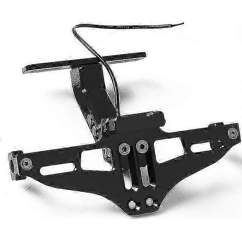 Support de plaque d'immatriculation arrière pour moto R Ninet Hayabusa Suzuki Gs 500 Duke 125 (Noir) (1/5)