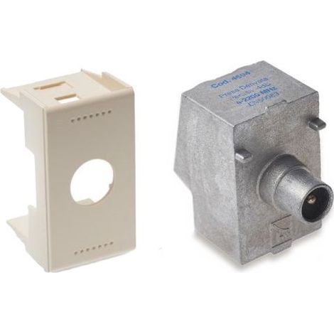 Telewire presa tv in presso fusione derivata 4dB + Frontalino Ave blanc 4658 - 4604M