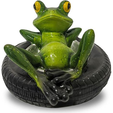 Statue De Grenouille - Ornement Flottant Pour Eau - Décoration Jardin Et Intérieur - Résine Écologique - 1 Pièce (1/5)