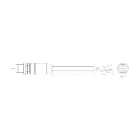 TE Connectivity 2273000-3 Connettore confezionato per sensore o attuatore M8 Spina dritta 5.00 m Numero di poli: 3 1 pz