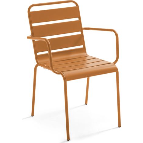 Fauteuil de jardin en métal caramel - Palavas