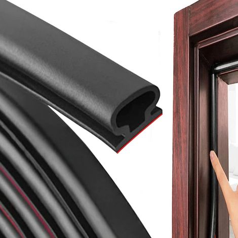 Joint Etancheite Porte Fenetre - TPE Autocollant Isolation Thermique et Phonique - Pour Cadre de Porte ou Fenetre - Largeur 2 5 A 6 Mm - Longueur 6 M - Noir (1/5)