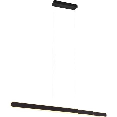 HELIOS SOSPENSIONE LED 48W 5800lm, 2700 - 6500K NERO REGOLABILE IN ALTEZZA E LARGHEZZA A BI-EMISSIONE CON REGOLAZIONE TEMPERATURA DI COLORE DEL LED TOUCH L. 130CM (1/5)