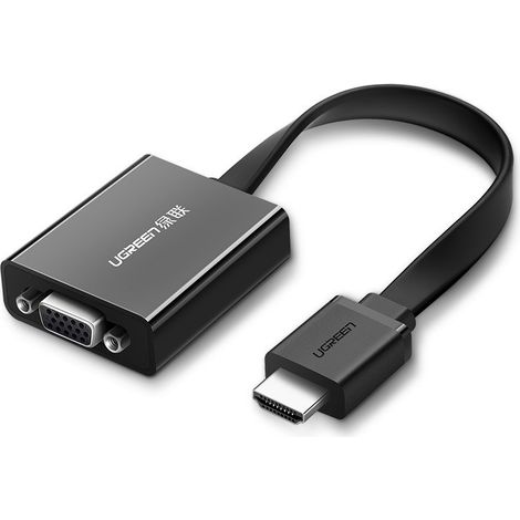 HDMI - VGA Micro USB AUX Audio 3,5 mm Miniklinkenadapter schwarz (1/5)