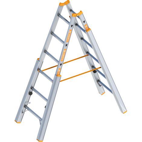 Layher Topic 1061 Treppenstehleiter 2x6 Sprossen (1/4)
