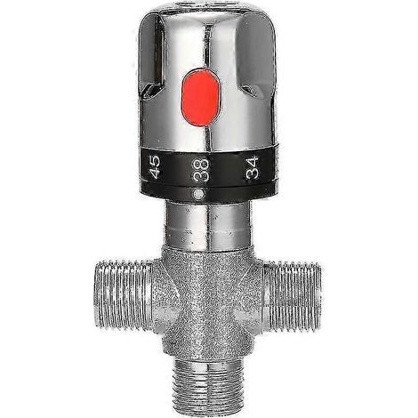 Mitigeur thermostatique réglable en laiton pour salle de bain, mitigeur d'eau chaude/froide, vanne de contrôle de température pour chauffe-eau domestique - COULEUR 1 - FFY (1/3)
