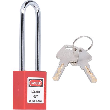 Cadenas de sécurité industriel, cadenas d'isolation technique résistant à la corrosion pour poutre en acier de 7,6 cm (3 po), avec 2 clés (1/5)