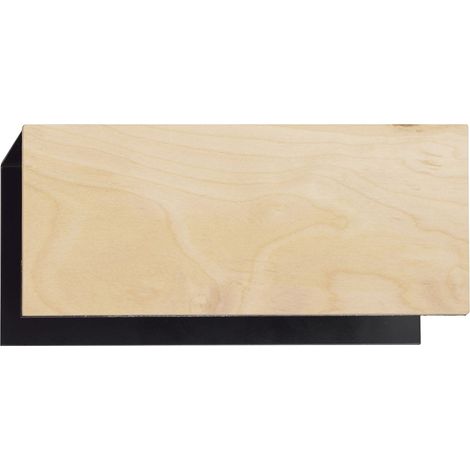 Applique murale Emibig ZAPER K1 E27 noir/bois scand. (1/2)