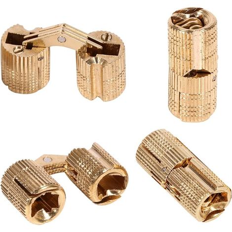 4pcs Charnières Cylindriques Charnière Invisible Laiton Tonneau Charniere pour DIY Boîte À Bijoux Main Artisanat (10mm)-VSIAISV (1/5)
