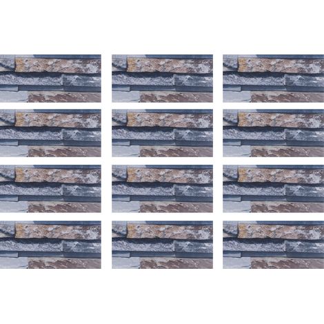 12 Autocollants Carrelage Adhésifs Imperméables pour Sol et Mur - Décoration Cuisine (KIT045) (1/5)