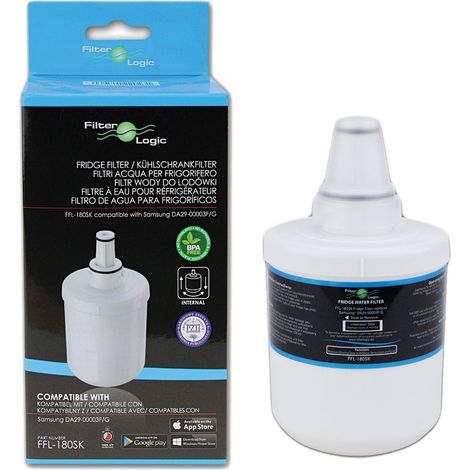 FilterLogic FFL-180SK Fridge Water Filter Compatible with Samsung DA29-00003G